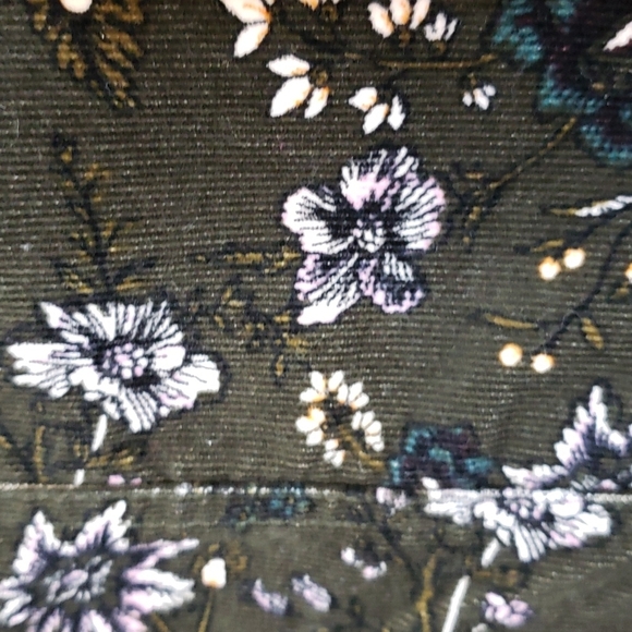 NEW Loft Corduroy Skirt Olive Floral Classic Preppy Classic Trendy Fall Trendy - Picture 8 of 13
